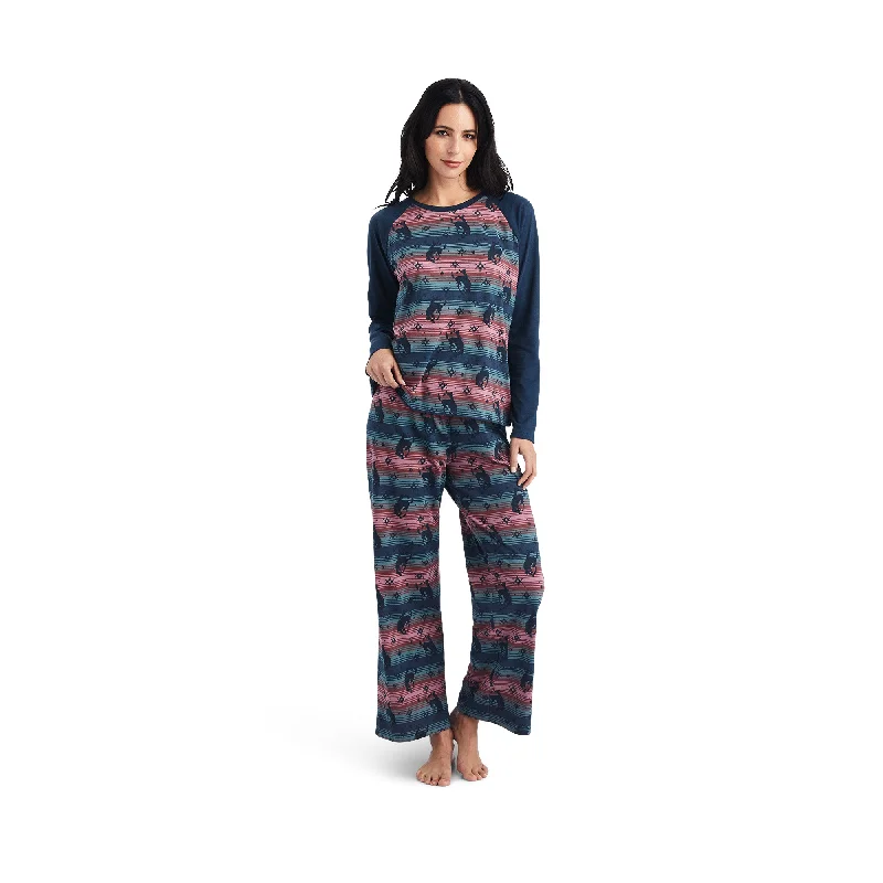 10042606 Ariat Women's Pajama Set Bucking Serape