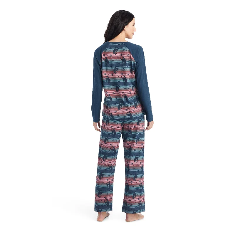 10042606 Ariat Women's Pajama Set Bucking Serape