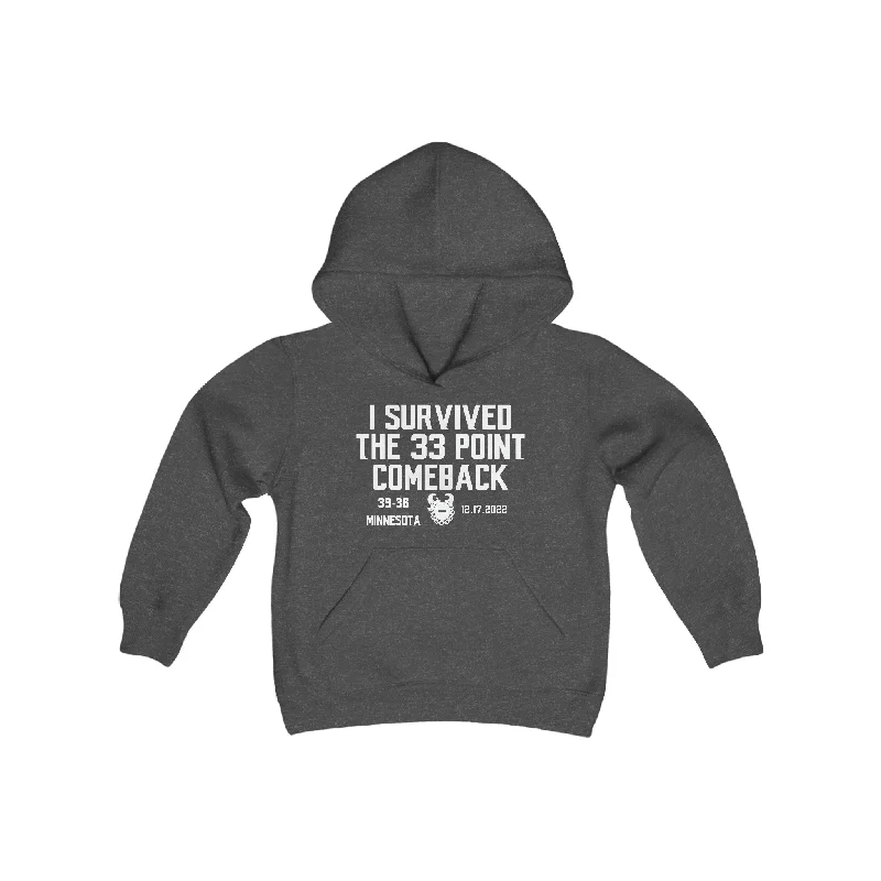 Youth Heavy Blend Hoodie - Survived the 33 Point Comeback