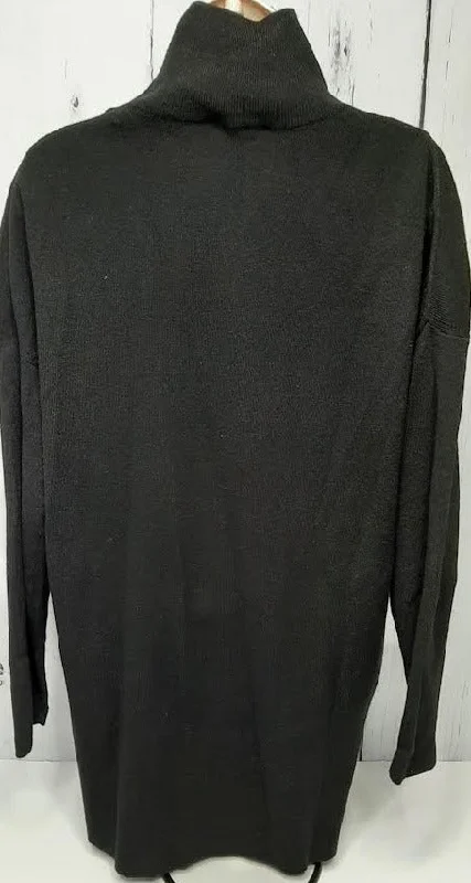 Tunic Sweater Black Long Sleeve Women's 408379