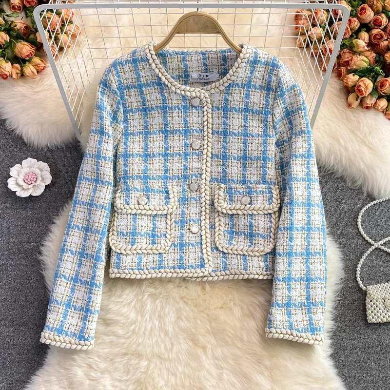 Xiaoxiangfeng tweed coat female  1641