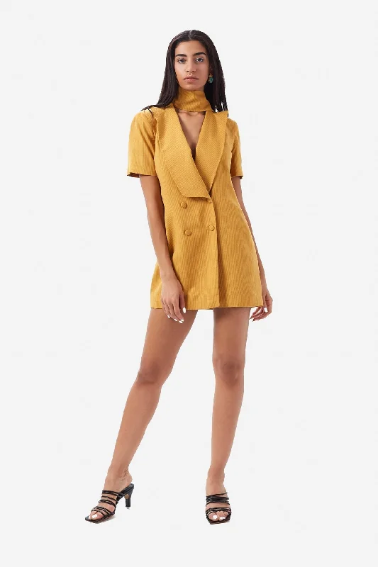 Bare Back Blazer Dress - Tiyi