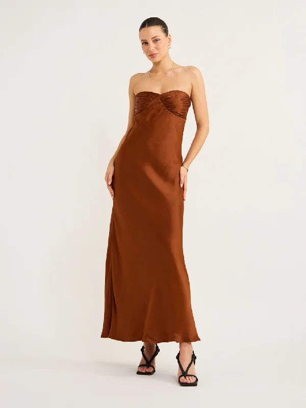 Hansen and Gretel Becca Dress in Chestnut