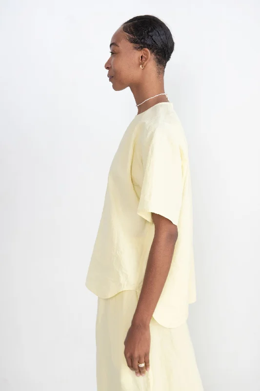 Bonnie Lic Linen Cotton Top, Pastis