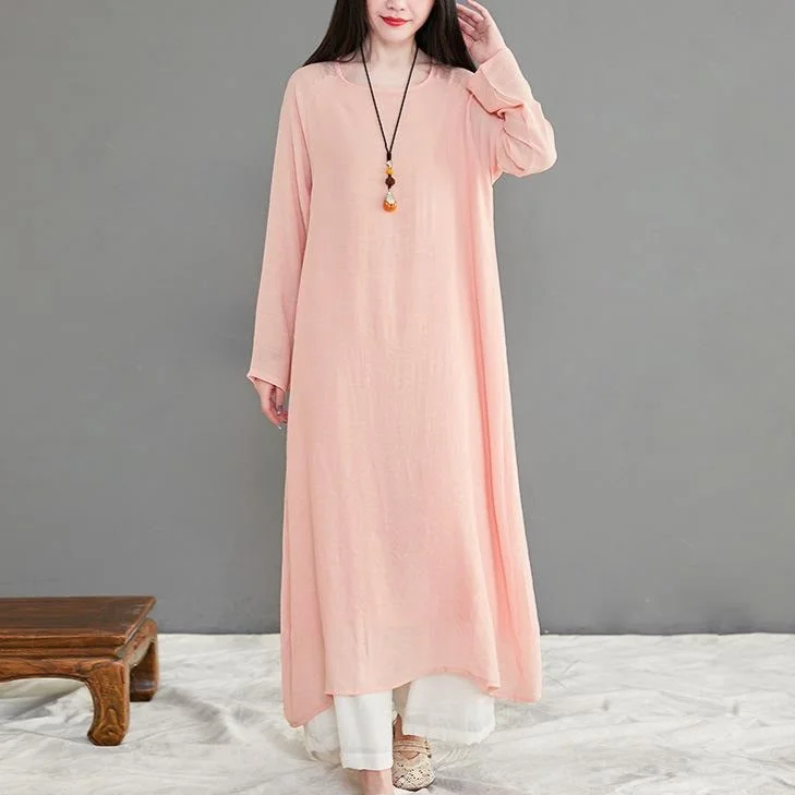 Round Neck Loose Hanfu Tea Gown Two-piece Traditional Chinese Costume