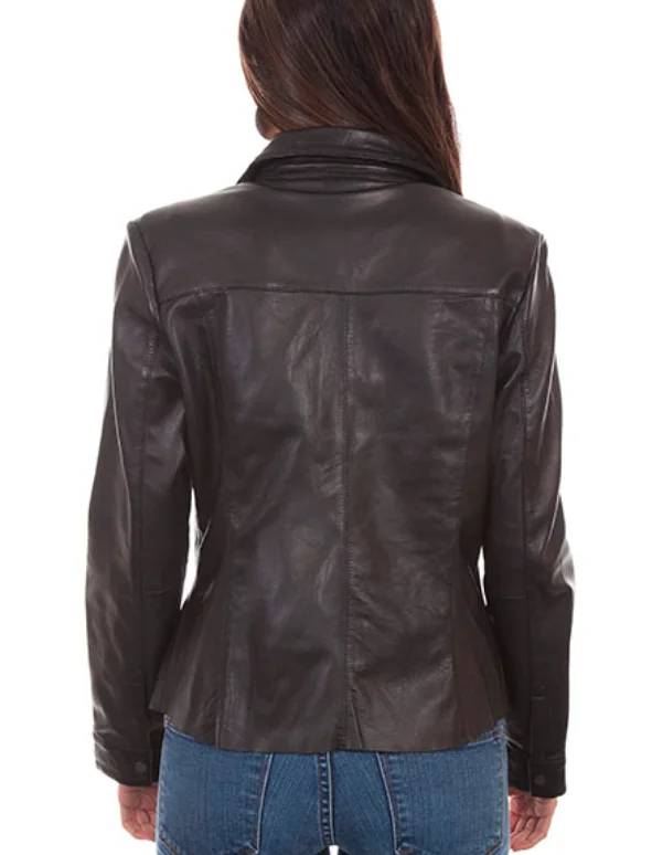 Scully Women's Lambskin Black Snap Jacket