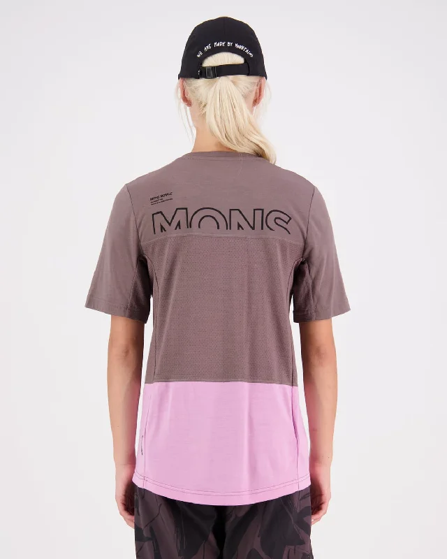 Tarn Merino Shift Tee - Pop Pink / Iron