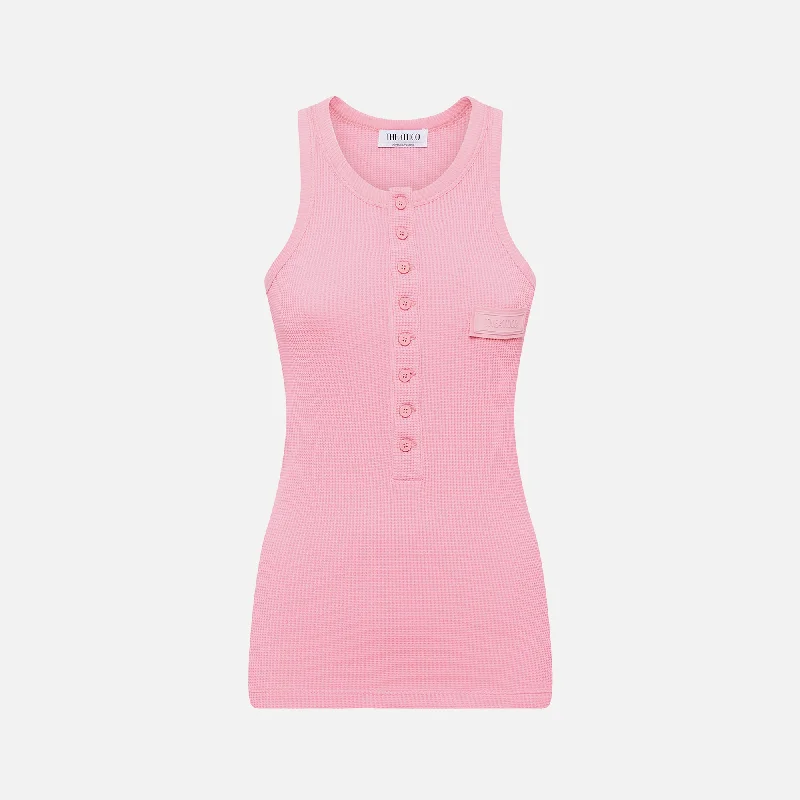 The Attico Polo Tank Top - Pink