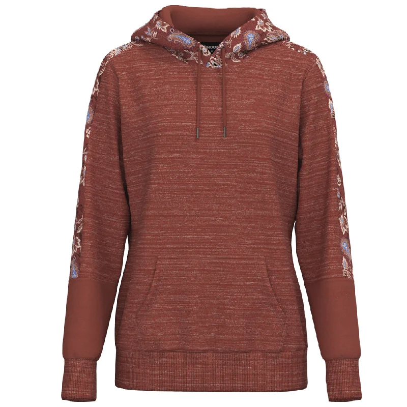 ""Canyon"" Marsala w/ Floral Print Hoody