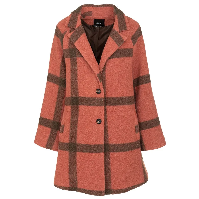 Chic Pink Wool-Blend Imperfect Coat