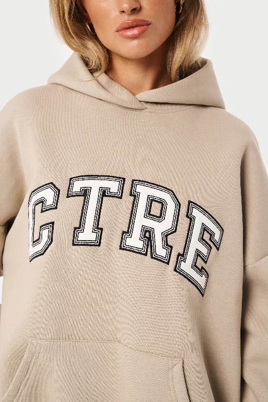 CTRE OVERSIZED HOODIE - BEIGE