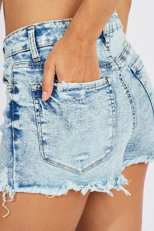 Denim Low Rise Skinny Denim Short