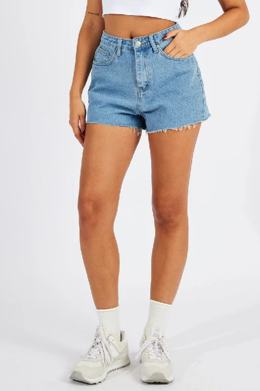 Denim Relaxed Denim Shorts