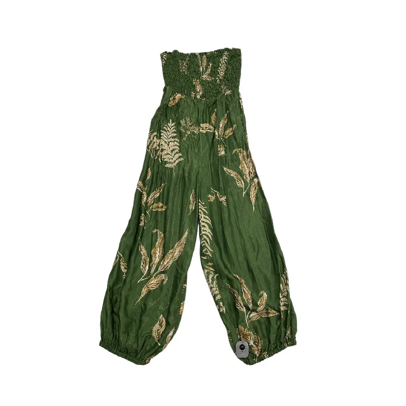 Jumpsuit By Anthropologie In Green & Tan, Size: S