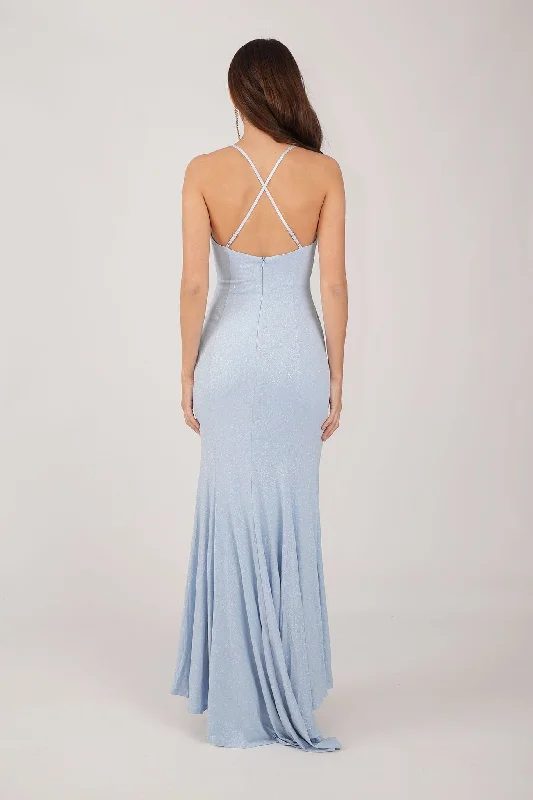 Lucia Maxi Dress - Shimmer Baby Blue