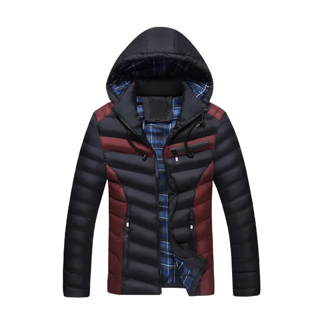 New Arrival Winter Jacket Men Warm Cotton Padded Coat Mens Casual Hooded Jackets Handsome Thicking Parka Plus size Slim Coats