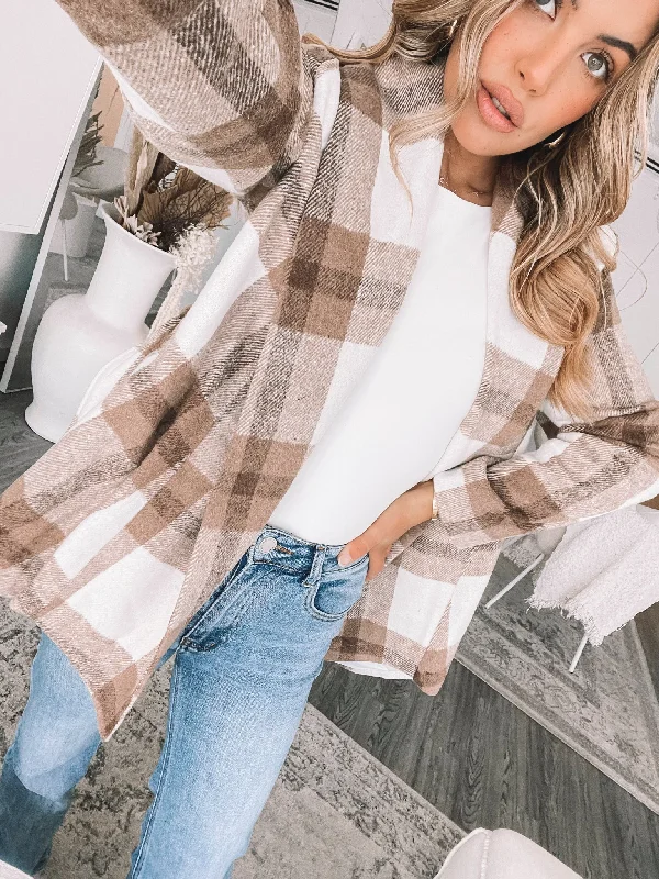 Ravina Jacket - Tan Check