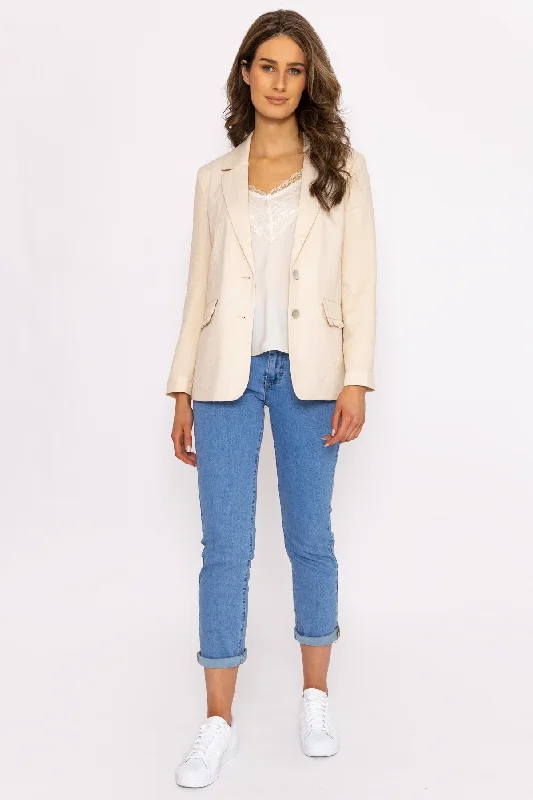 Simana Classic Blazer in Cream