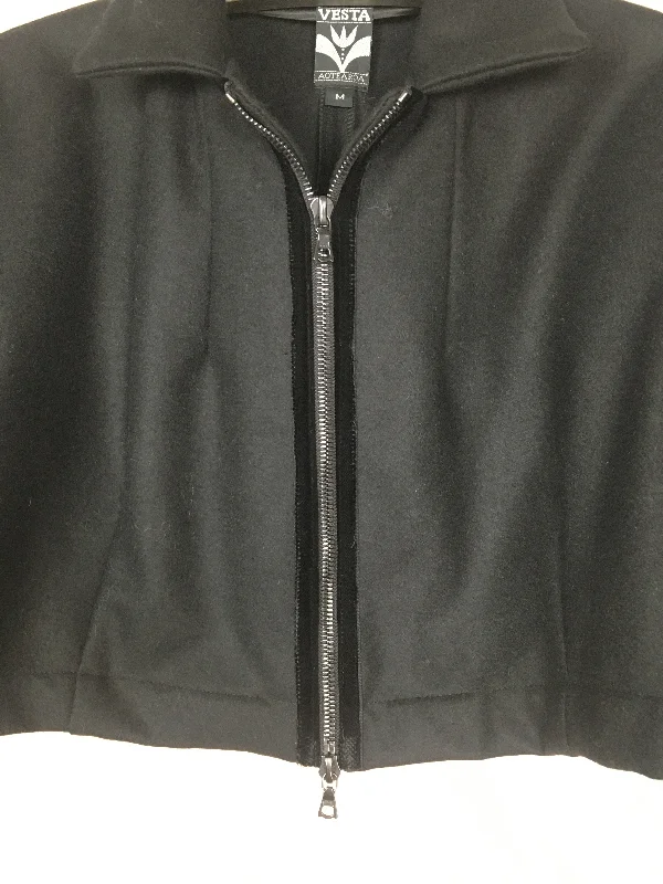 Vesta Crop Jacket - Black Wool