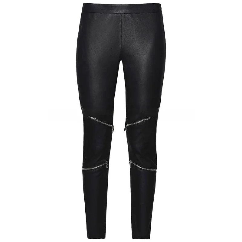 Women's Skinny Leather Pants - Addison