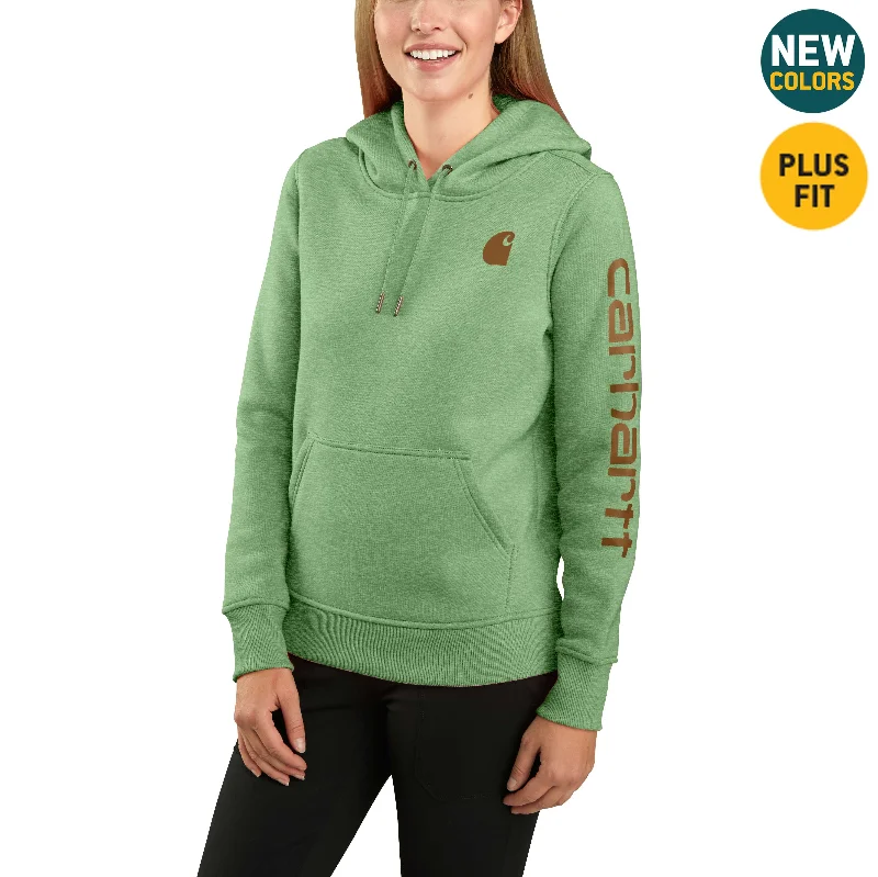 Women's Relaxed Fit Midweight Logo Sleeve Graphic Sweatshirt