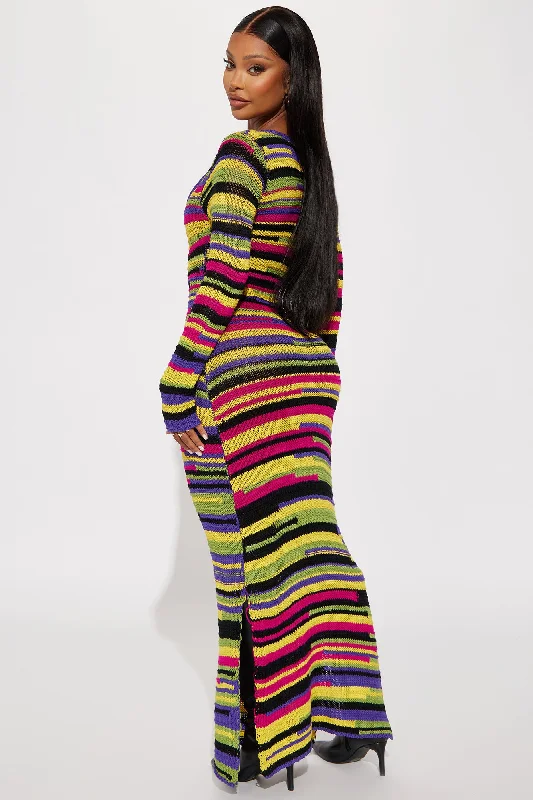 Brielle Sweater Maxi Dress - Multi Color