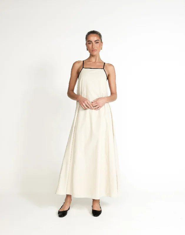 Fiona Maxi Dress (Beige)