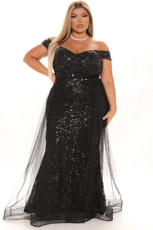 Impeccable Taste Sequin Maxi Dress - Black