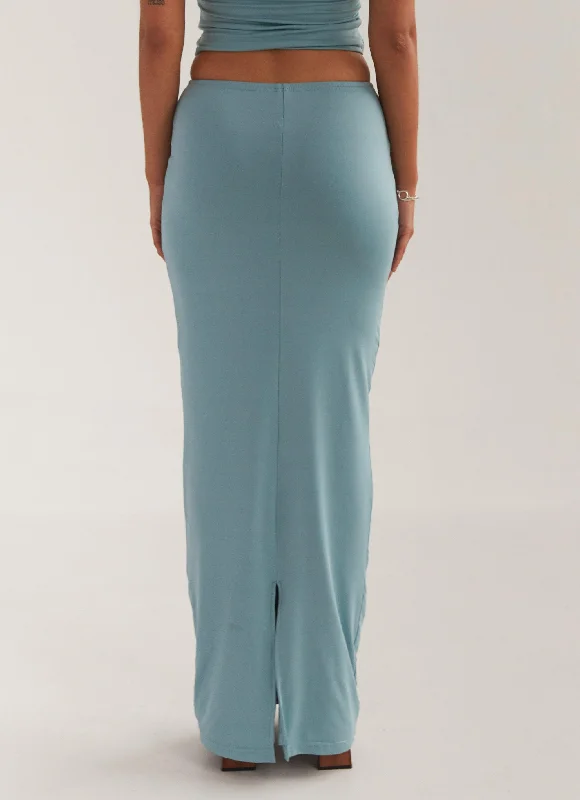 Lustre Living Maxi Skirt - Antiqued Aqua