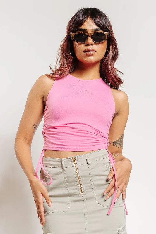 Pink Drawstring Top