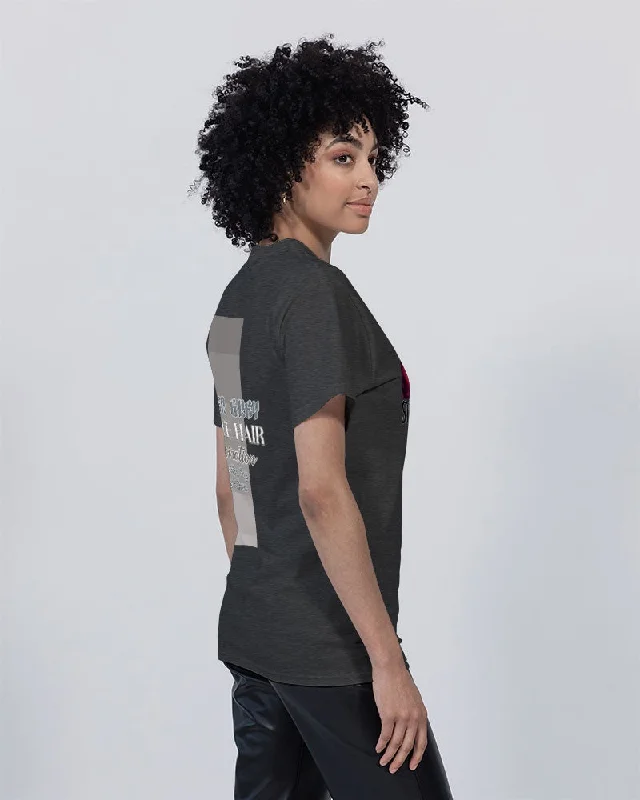 Promoting black women with silver grey hair Unisex Tee | Champion