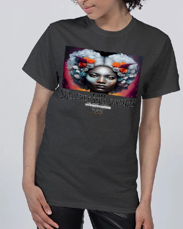 Promoting black women with silver grey hair Unisex Tee | Champion