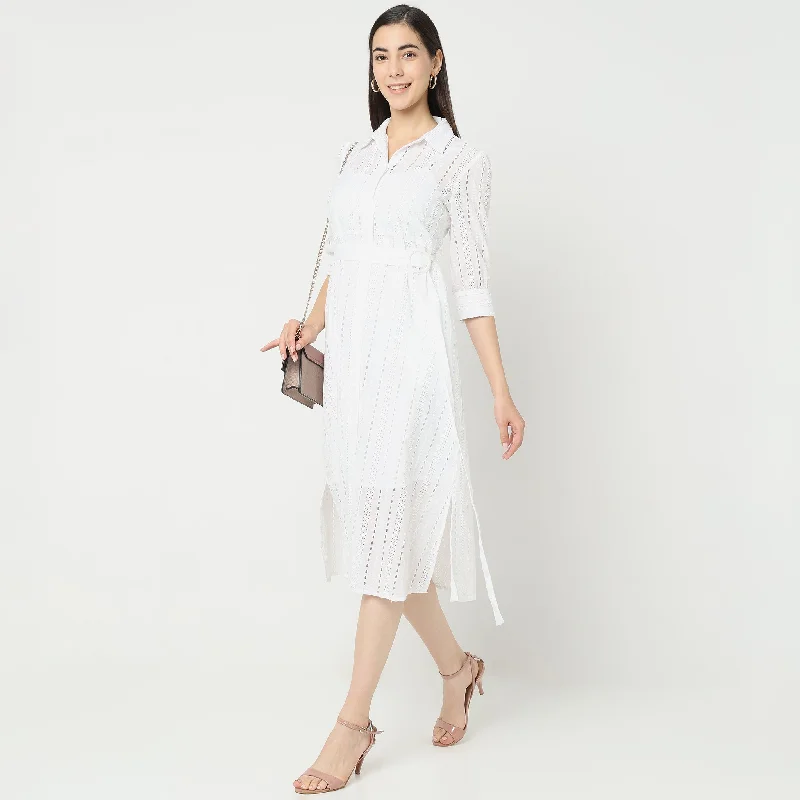 Regular Fit Solid Dress