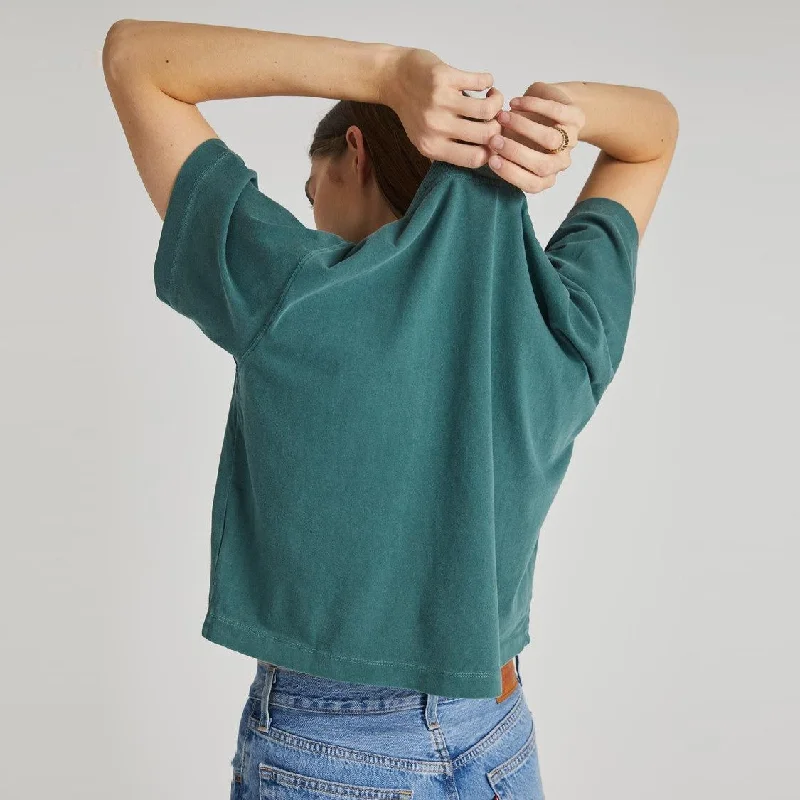 Relaxed Crop Tee (Green Garden)