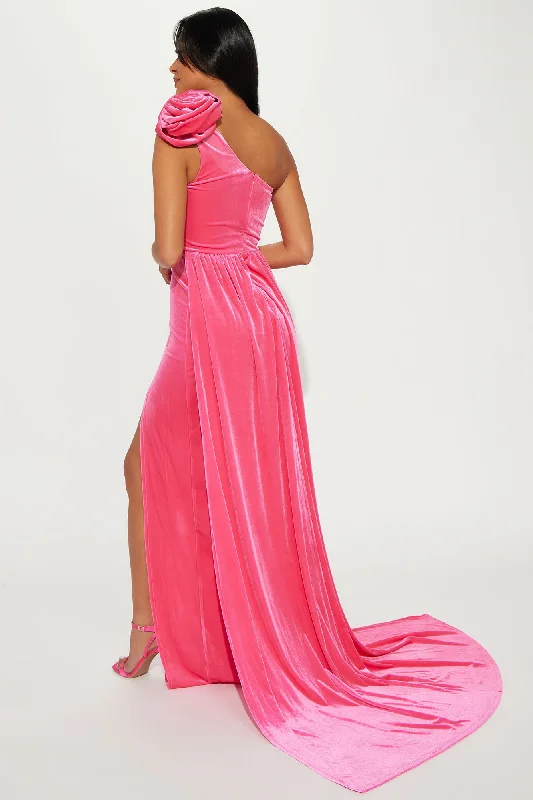 Rosalia Velvet Maxi Dress - Pink