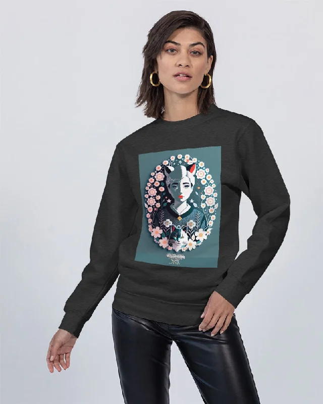 Silverfox flower Unisex Premium Crewneck Sweatshirt | Lane Seven