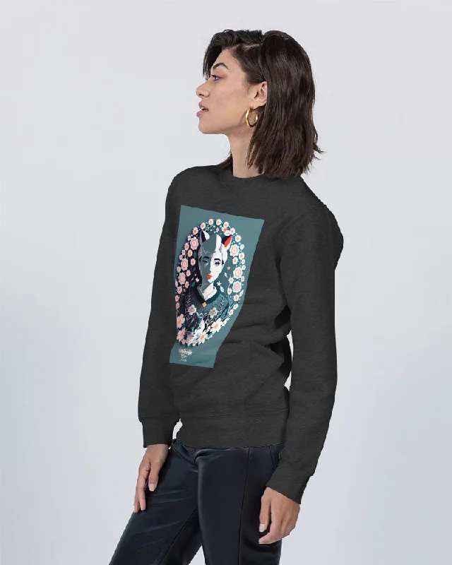 Silverfox flower Unisex Premium Crewneck Sweatshirt | Lane Seven