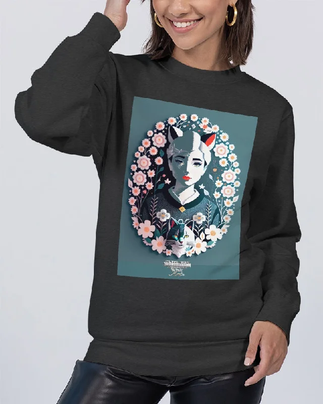 Silverfox flower Unisex Premium Crewneck Sweatshirt | Lane Seven