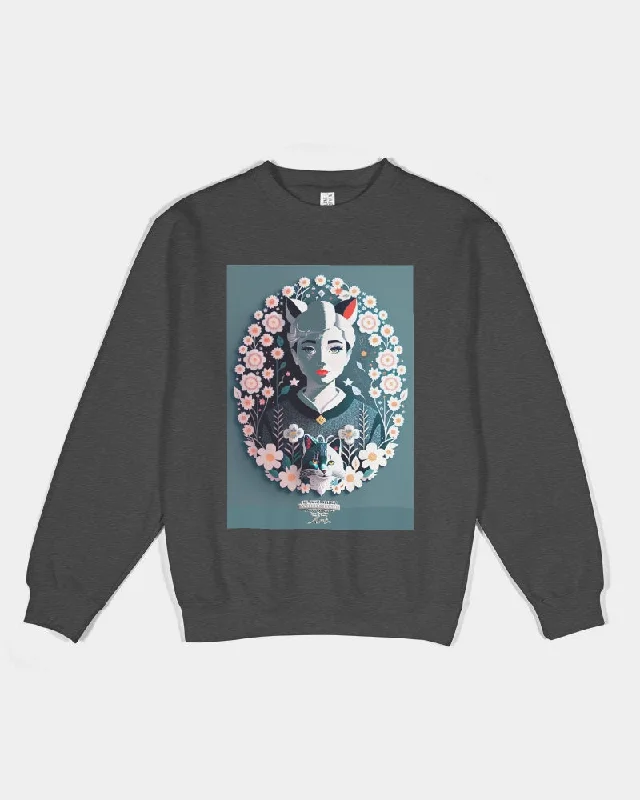 Silverfox flower Unisex Premium Crewneck Sweatshirt | Lane Seven