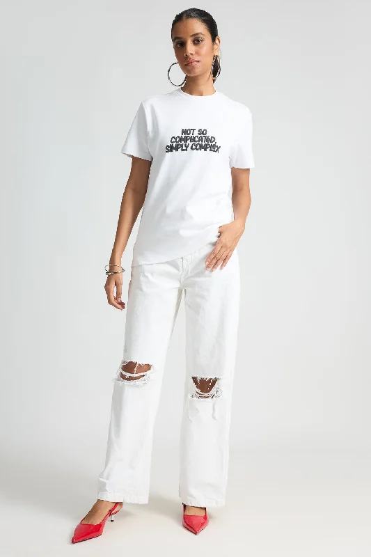 White Not So Complicated Tee