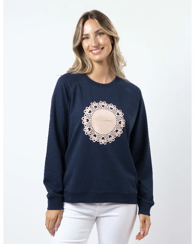 Stella + Gemma Classic Sweater - Navy Blush Dolly