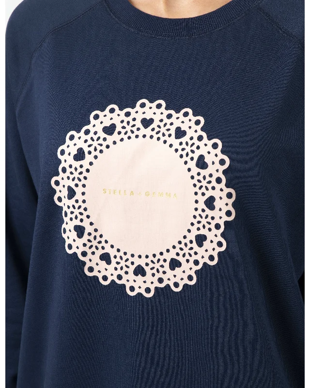 Stella + Gemma Classic Sweater - Navy Blush Dolly