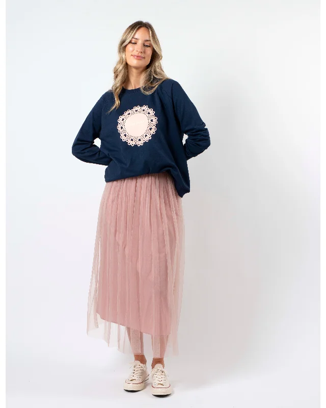 Stella + Gemma Classic Sweater - Navy Blush Dolly