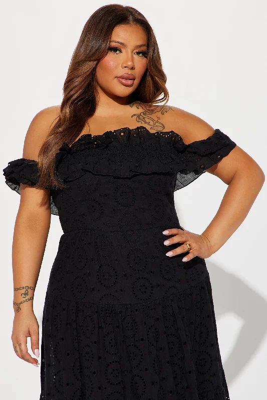 Stephanie Tiered Maxi Dress - Black