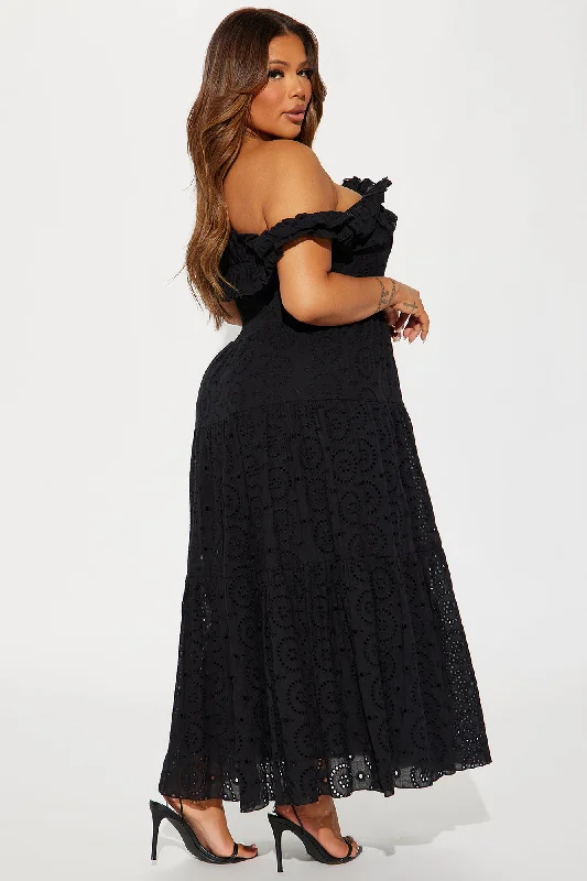 Stephanie Tiered Maxi Dress - Black