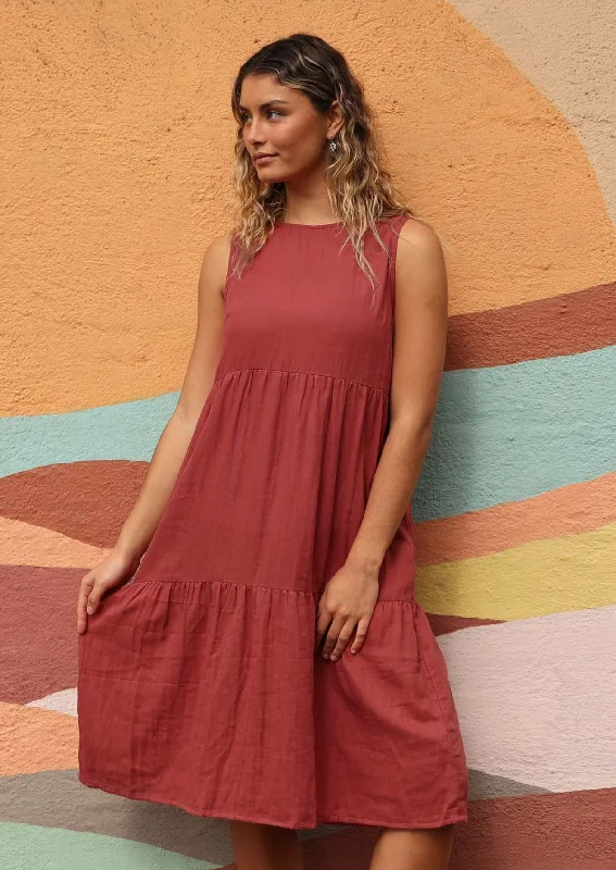 Tully Dress Marsala