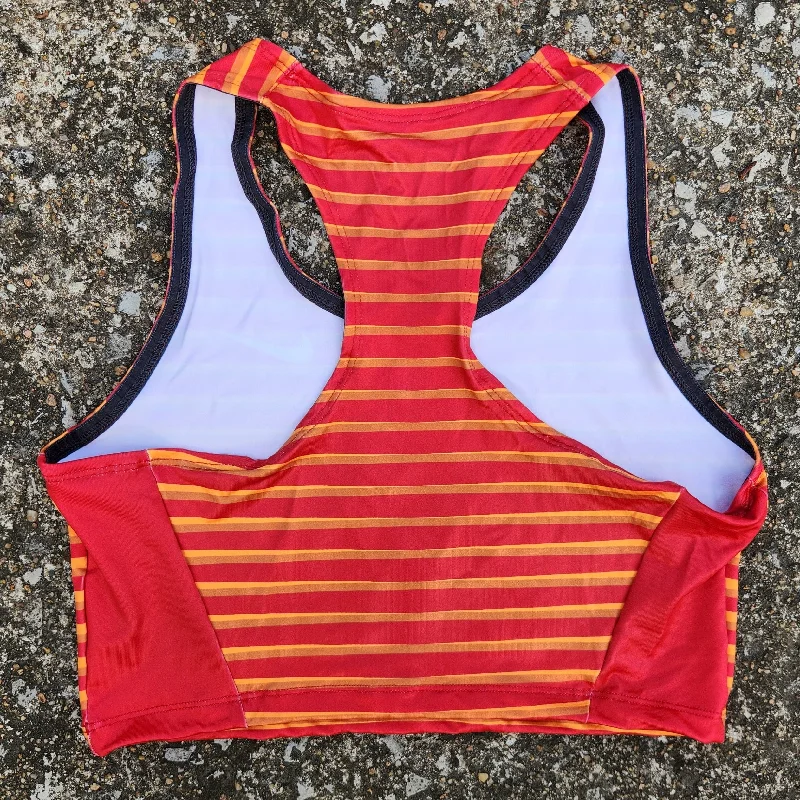 Women's Red Hot Crop Racing Top