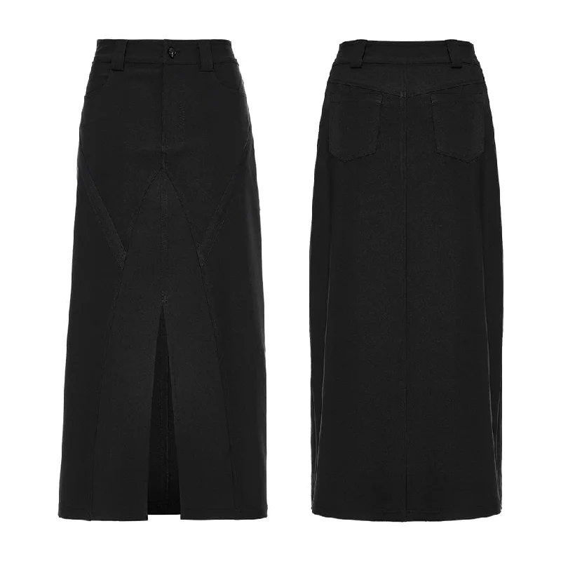 Women's Punk Split Straight Skirt