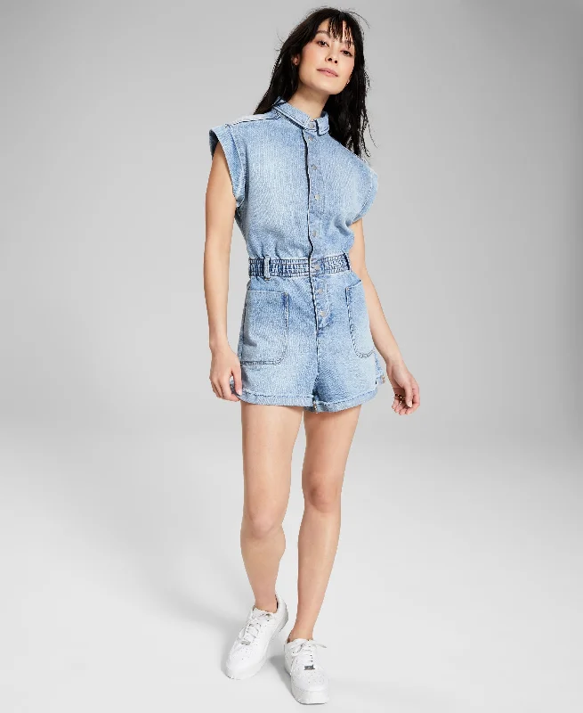 Now This Womens Denim Romper Casual elegant romper women