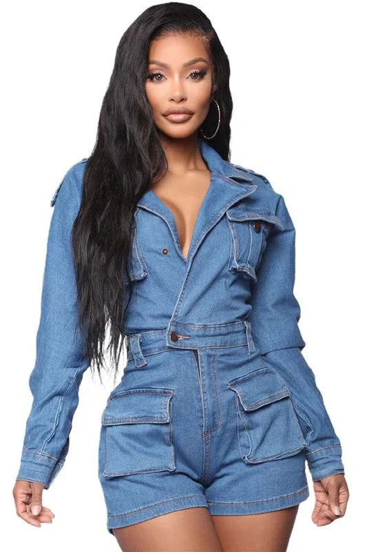 DENIM ROMPER New arrivals romper jumpsuit